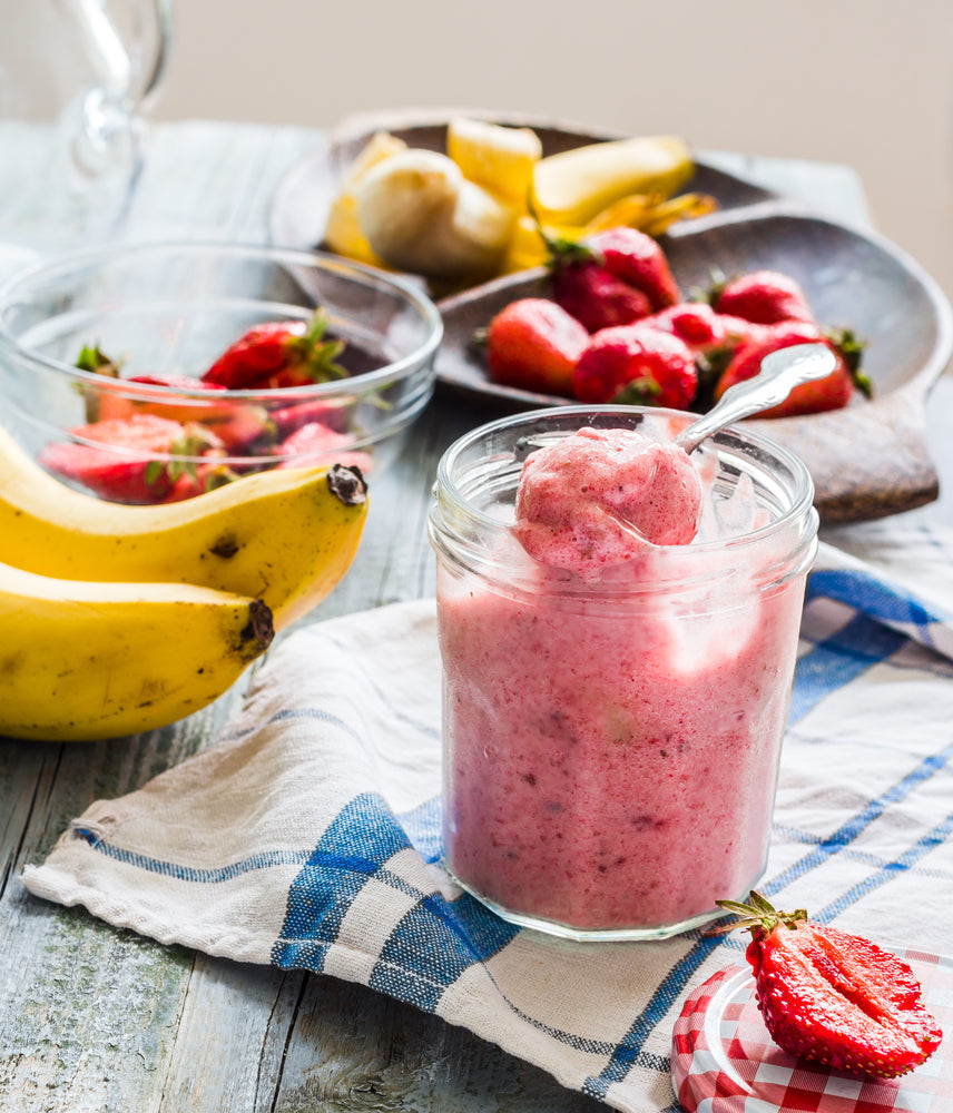 Strawberry Banana Protein Sorbet