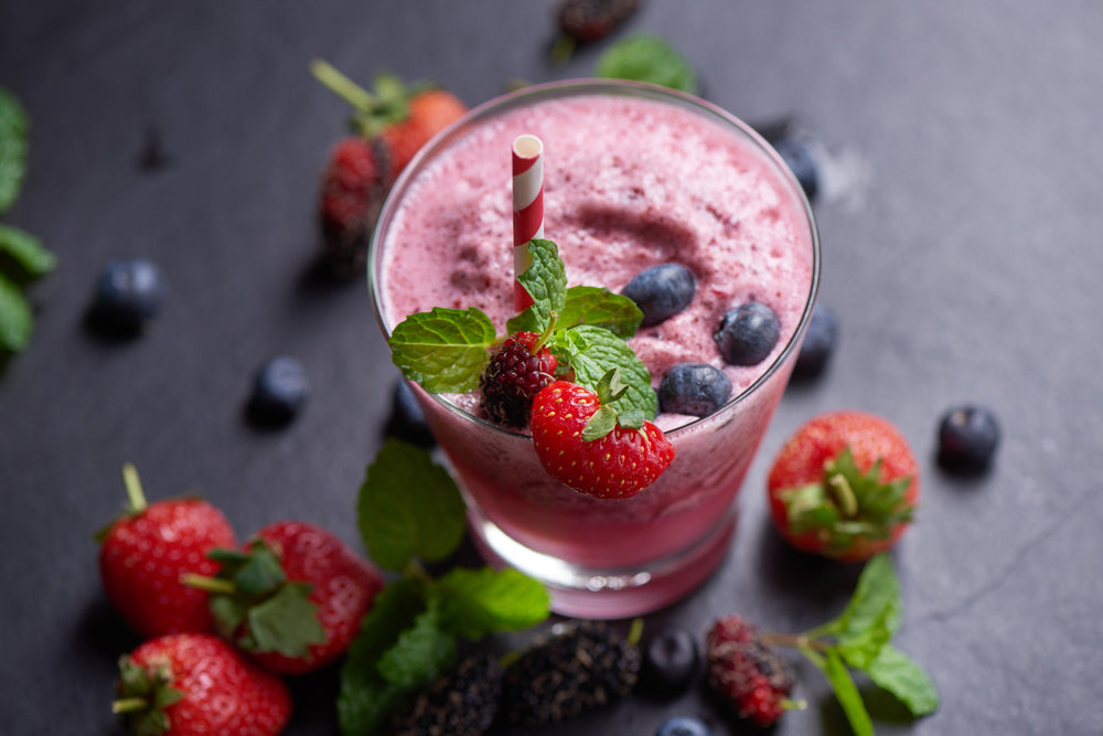 Strawberry Mulberry Yogurt Bowl